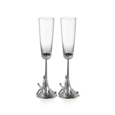 White Orchid Toasting Flute | Set of 2 - RSVP Style